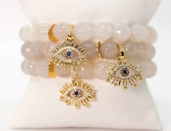 Moonstone Evil Eye Bracelet