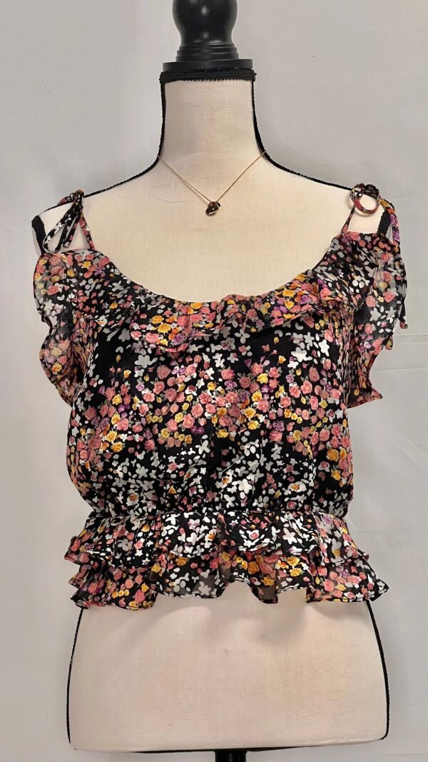 Floral Ruffle Tank Top - Image 2